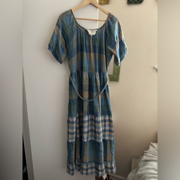 Ace & Jig Blue and Tan Plaid Dress - Picture 5 of 8